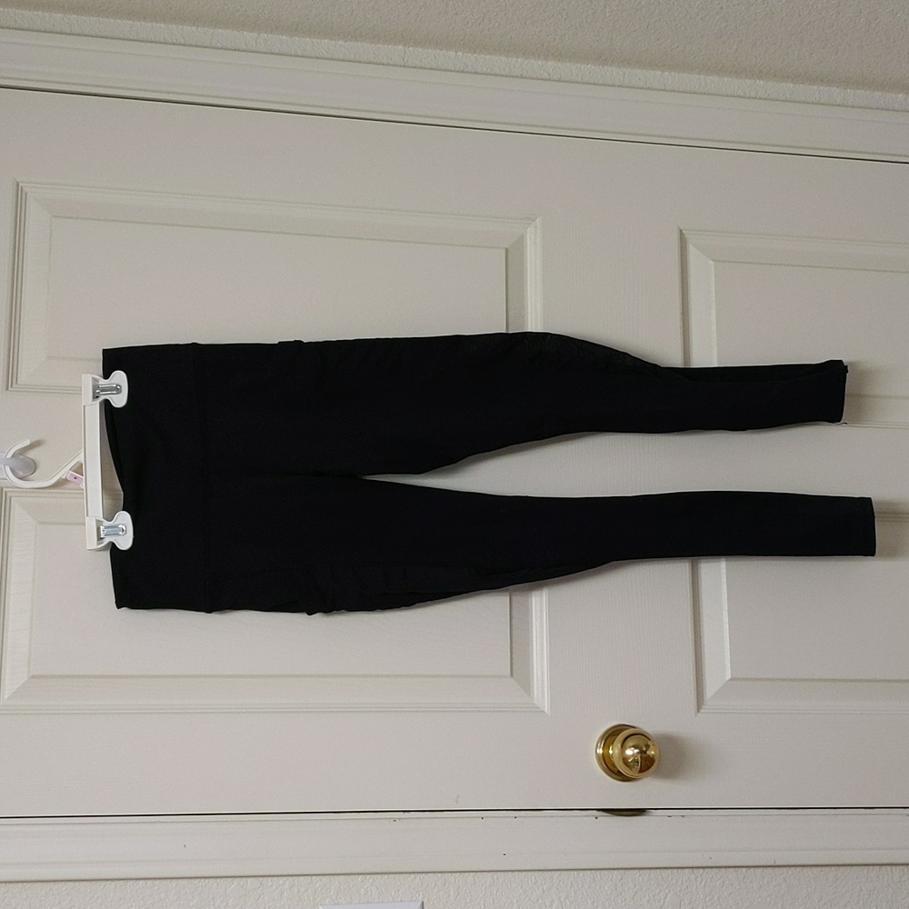 Fabletics Black Leggings with Mesh Sides